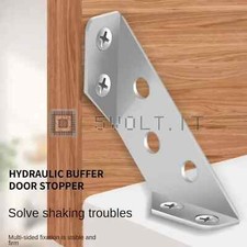 Set 4pz Staffe Angolari Acciaio Inox per Armadi Porte