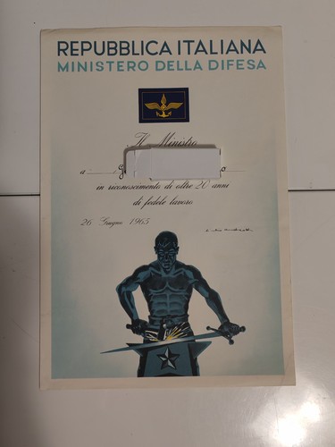 Ministero difesa attestato - ministero,