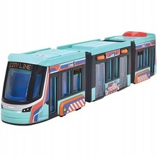 Tram 40 cm plastica blu nuovo