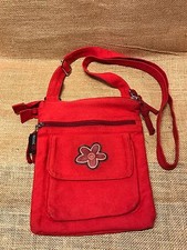 SHANKHA- BORSETTINA TRACOLLA ETNICA ROSSA IN TESSUTO 20X25 cm