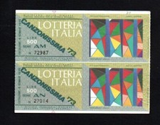BIGLIETTO LOTTERIA ITALIA 1973