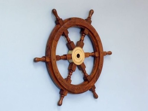 Volante nautico legno - volante, in