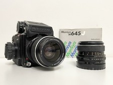 Mamiya 645 J + 80mm f/2.8 + 55mm f/2.8 with Top Viewfinder, Batteries and Manual