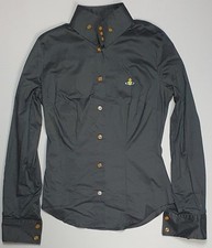 Camicia blusa Vivienne Westwood nera cotone con bottoni taglia IT40/UK8 elasticizzata