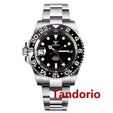 Orologio Uomo 40mm Sinistro Vetro Zaffiro NH34A Auto GMT 200M Subacqueo Orologio Uomo