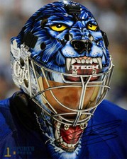 Stampa autografa foto firmata Curtis Joseph Toronto foglie d'acero portiere cujo