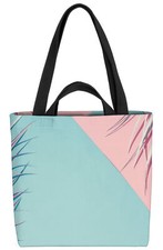 Borsa palme rosa turchese Ibiza festa piscina palme tropicali estate bagno spiaggia