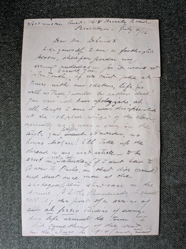1916 autograph letter - 1916,