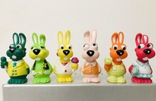 LIABEL CONIGLIETTO ACTION FIGURE MASCOTTE GADGET PUBBLICITARIO LOTTO 6 PEZZI