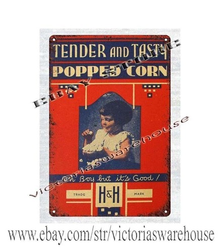 Insegna latta metallo popcorn - insegna,