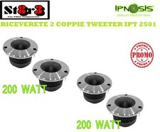 IPNOSIS IPT2501 DUE COPPIA TWEETER COMPRESSIONE SPL 200W 100dB 4PZ TWEETER AUTO