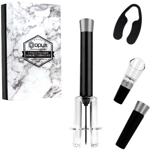 Kit apribottiglie vino pompa