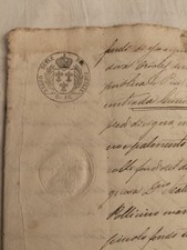 MANOSCRITTO ANTICO ATTO LEGALE ANNO 1842 REGNO DELLE DUE SICILIE G.12 VEDI FOTO