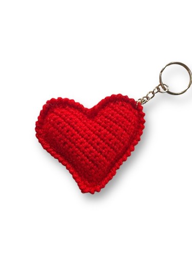 Portachiavi cuore rosso fatto - cuore,