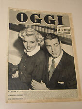 MARILYN MONROE con JOE DI MAGGIO in copertina italia rivista GRANDE FORMATO 1954 