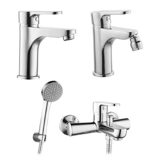 Set miscelatori cromati lavabo