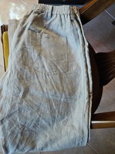 100% LINEN TROUSERS SARTORIA SARACENA TAGLIA XL MADE IN ITALY