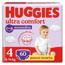 Huggies Ultra Comfort Pannolini Taglia4 (9-14 kg) Mutandina traspirante Pacco