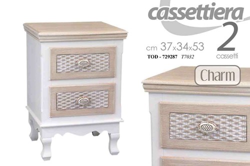 Comodino legno cassettiera - legno,