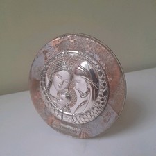 Sacra Famiglia Icona Bassorilievo Argento Cm15