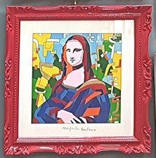 Buongiorno Lisa  Gioconda Monnalisa Ugo Nespolo Opera incorniciata Serigrafia 