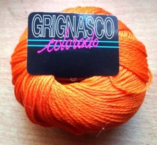 10 gomitoli (500 gr.) filato COLORADO * GRIGNASCO * PURO COTONE * ARANCIO CAROTA