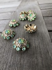 1 pezzo verde glitter strass