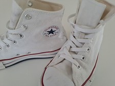 Scarpe CONVERSE alte nr 37 ragazza/donna bianche usate