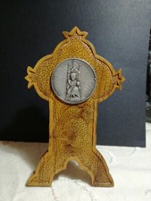 Icona bassorilievo santo Gesù bambino con cornice cm 13,5x7