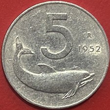 5 Lire 1952 Delfino •