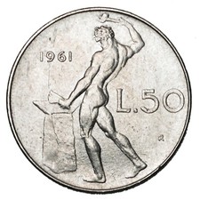 ITALIA REPUBBLICA 50 Lire 1961