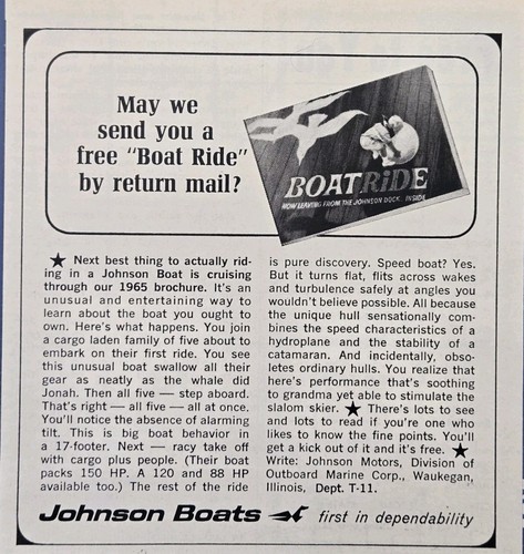 Pubblicità johnson boats - pubblicità,