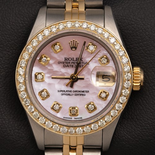 Rolex datejust 69173 diamante - rolex,