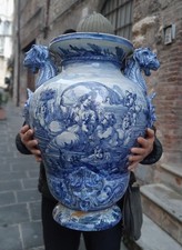 ENORME VASO IDRIA CERAMICA MAIOLICA ALBISOLA LANTERNA INIZIO "900 XX° SECOLO