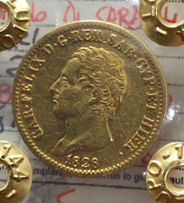 REGNO DI SARDEGNA CARLO FELICE 20 Lire 1828 Torino periziata  qBB