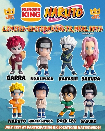 Naruto 2025 burger king toys - naruto,