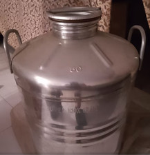 Fusto Tanica Alimentare ACCIAIO INOX 50 Litri Giara Damigiana Bidone Olio Latte