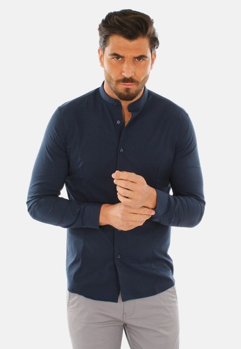 Camicia uomo collo coreana - camicia,
