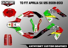 PER APRILIA MX SX 125 2009-2013 KIT GRAFICO PERSONALIZZATO DECALCOMANIE ADESIVI MOTOCROSS