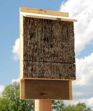 Bat House tripla camera; scatola rifugio pipistrelli in legno rustico in legno fatta a mano approvata OBC