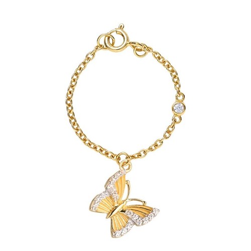 Charm orologio farfalla oro - charm,