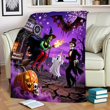 Cute Halloween Fleece Throw