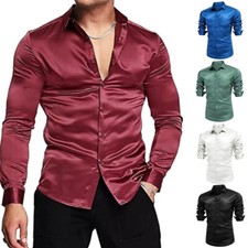 Camicia Da Uomo In Raso Di