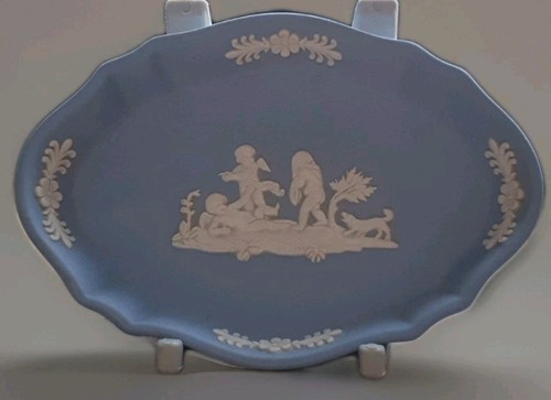 Blue wedgwood jasperware oval - jasperware,