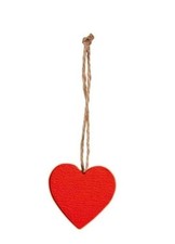 CUORE CIONDOLO LEGNO ROSSO 2cm