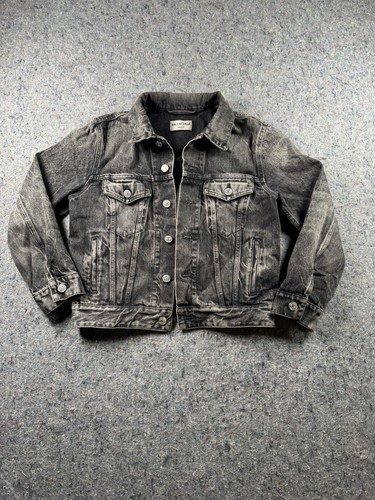 Giacca jeans nera unisex - di,