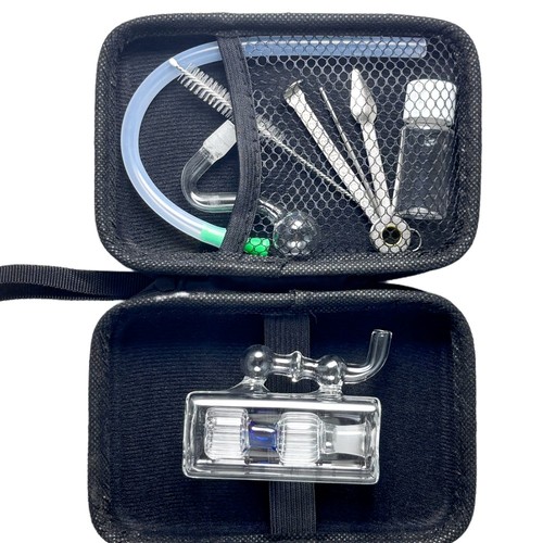 Square mini glass bong - 3",
