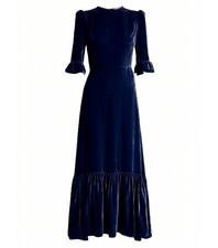 Vestito donna velluto blu - donna,