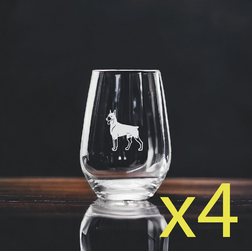 Bicchieri vino doberman - vino,
