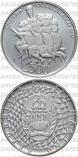 05113] REPUBBLICA  SAN MARINO - 500 LIRE ARGENTO 1990 - MONDIALI CALCIO - PROOF